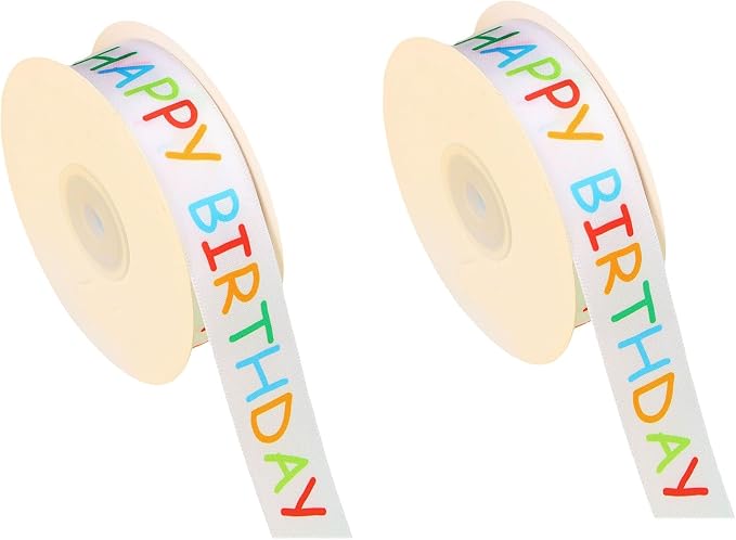 24 Yard Happy Birthday Ribbon Gift Wrapping Crafts Party Decoration Colorful by Unknown