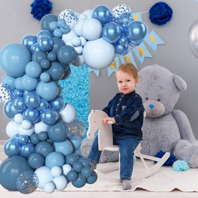 Amandir 153pcs Blue Balloon Garland Arch Kit Different Sizes | 18 12 10 5 inch - Image 5
