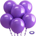 Bezente Purple Balloons 18 Inch 30 Pack Latex Large Thick | Purple Balloons Big by Bezente
