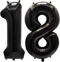 AULE 40 Inch Black 18 Balloon Number Foil 0-9 Birthday Big Numbers | Birthday by AULE