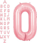 SUWEN 40 Inch Pink Large O Letter Balloons Big Foil Helium A-Z | Jumbo Mylar by SUWEN