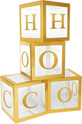 4 Pcs Hoco Boxes with Letters 11.8 x 11.8 x 11.8 Inch Clear Homecoming Balloon by Trandraft