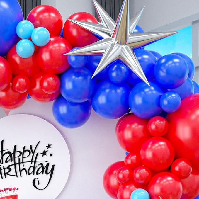 Red Blue Balloon Garland Kit - Image 6