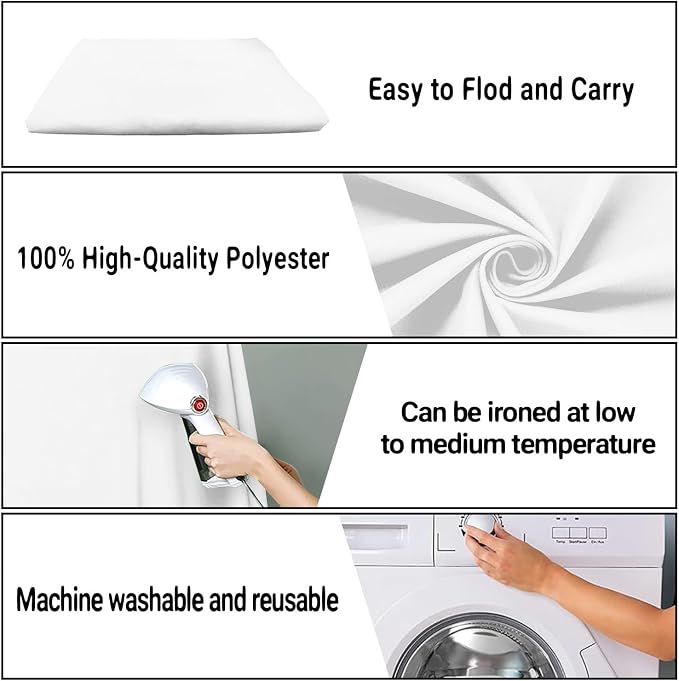 White Photography Backdrop for Photoshoot, Fabric 10x20ft | Polyester Studio - Image 7