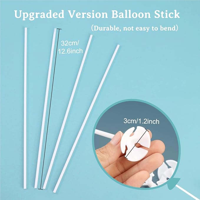 PP OPOUNT 35 Pieces Balloon Sticks, 12.6 inches Plastic Balloons Sticks | - Image 2