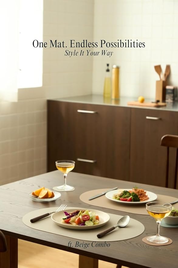 Sage Green Oval Silicone Placemats Set of 4 – Heat Resistant, Waterproof - Image 6