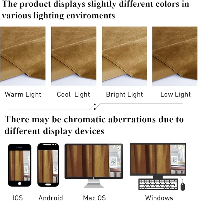 Gold Brown Velvet Curtains 120 Inches Fall Decor - Image 6