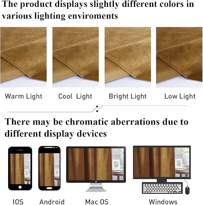 Gold Brown Velvet Blackout Curtains - Image 6
