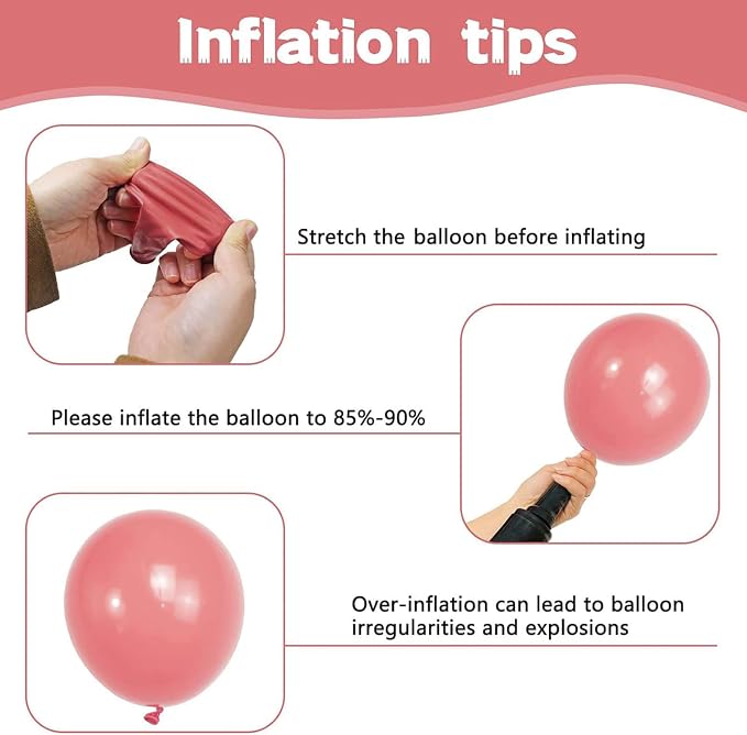 134Pcs Dusty Pink Balloons Different Sizes 5 10 12 18 Inch Retro Pink Latex - Image 3