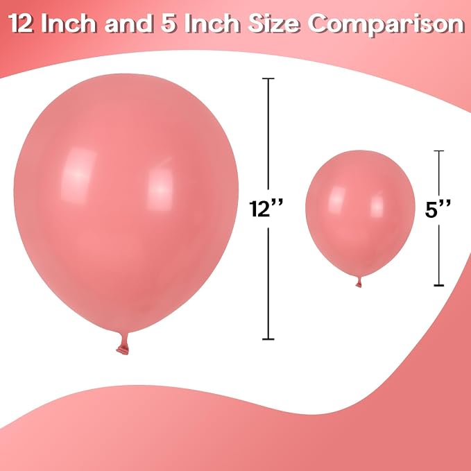 Jobkoo Dusty Pink Balloons 5 Inch - Image 4