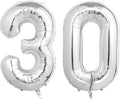 Number Balloons Silver Party Balloon by United-UnicornsParty