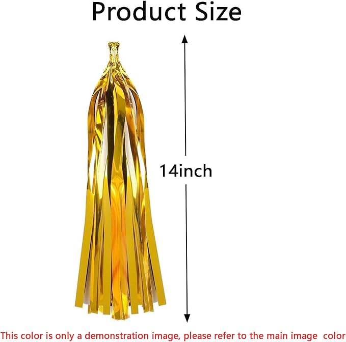 We Moment Green and Black Gold Tissue Paper Tassels Party Tassel Garland Banner - Image 2