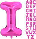 Hot Pink Letter I Balloons, I Letter Balloon 40 Inch Foil I Balloon | Hot Pink by BBPOOL