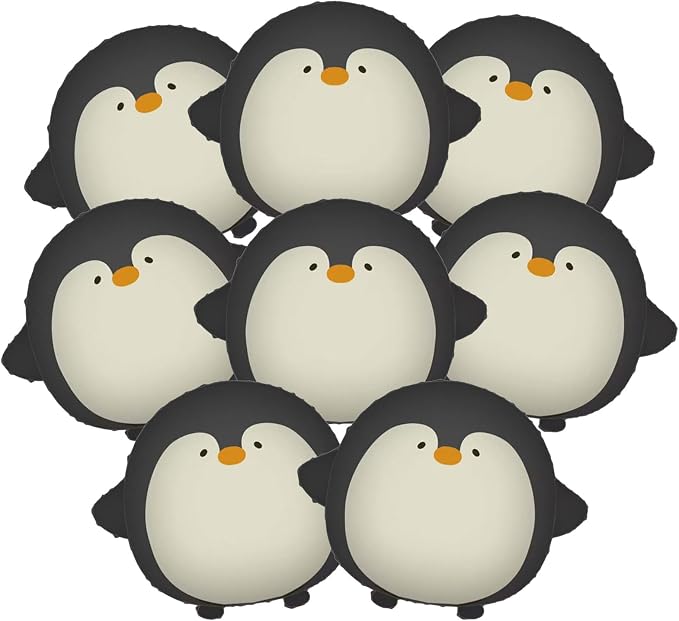 8PCS Cute Penguin Balloons Set, Large 21" Penguin Foil Balloons by Unknown