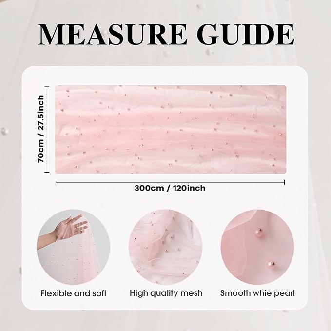 Artoid Mode 3PCS Pearl Pink Gauze Table Runner 120 Inch 10FT, Seasonal Sheer - Image 4