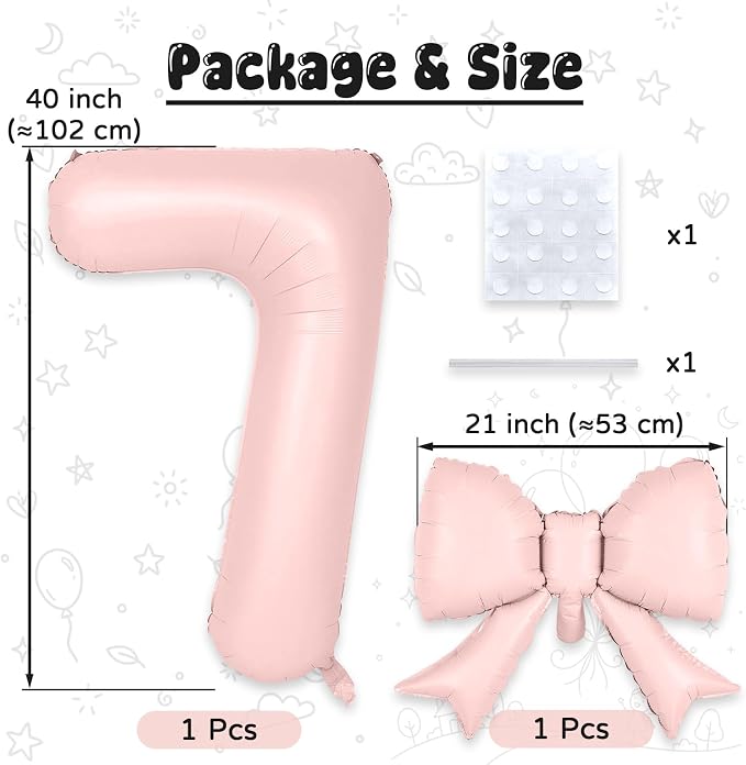 40 Inch Dusty Pink Number 7 - Image 2