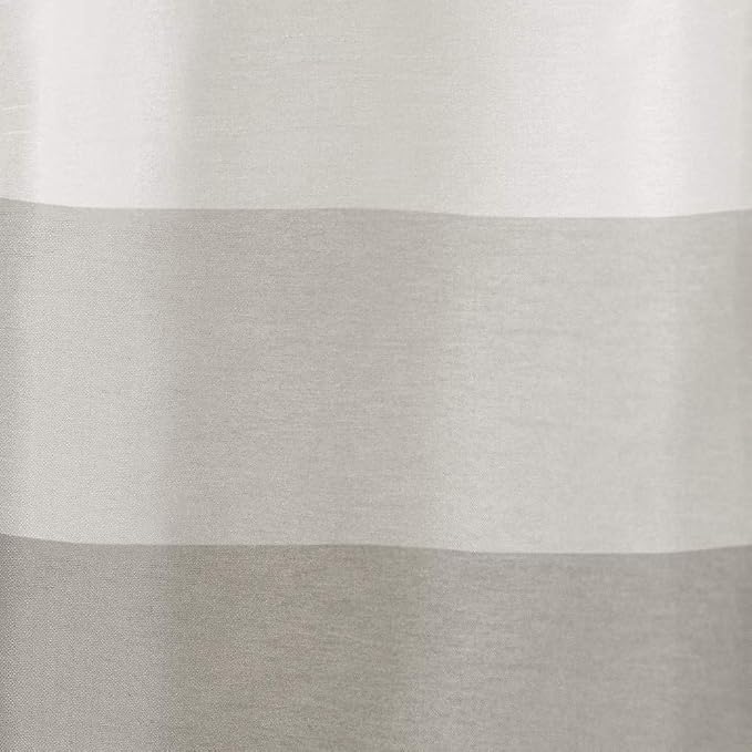 EXCLUSIVE HOME Chateau Striped Faux Silk Grommet Top Curtain Panel Pair - Image 2