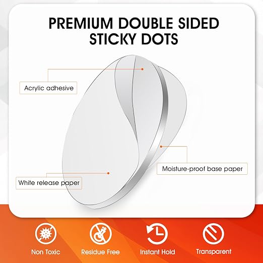 AROIC 1000 Pcs Sticky Dots, 0.8" Poster Putty Adhesive Stickers | Hanging - Image 5