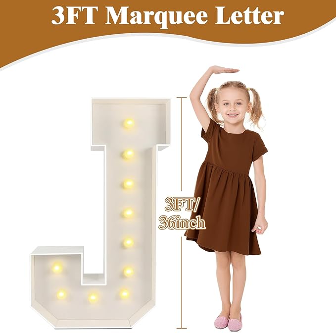 Marquee Light Up Letters: 3FT Large Decorative Signs for Party Decorations Baby Shower Birthday Wedding Engagement Anniversary, 3 Feet Tall Pre-Cut DIY Foamboard Letter Y - Easy to Assemble