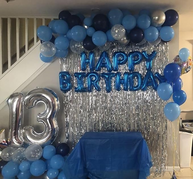 16 Inch 52Pcs Blue Letter Balloons Shiny A-Z Foil Balloon Letters | Reusable - Image 7