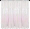 Iridescent White Sequin Backdrop Curtain 10FTx10FT | Glitter Sequence Drapes by HMQIANG