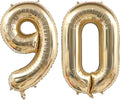 Light Gold Number 90 Balloon 40in White Gold 90 Foil Mylar Digital Balloon | by ANGEL+Q+HOUSE