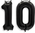 AULE 40 Inch Black Number Balloon 10 Foil 0-9 Birthday Big Numbers | Birthday by AULE