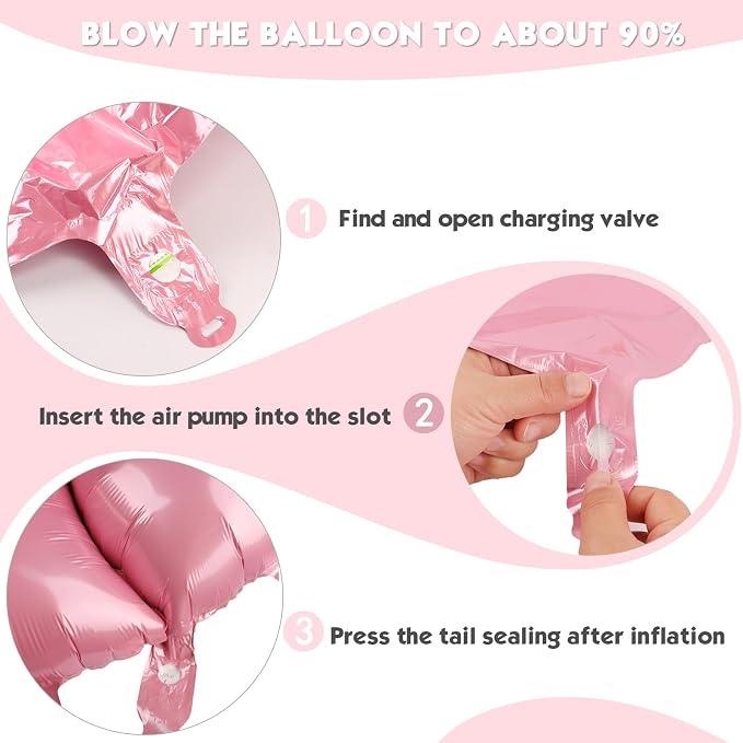 40 Inch Pastel Pink Number 3 Balloon, 3rd Birthday Party Decorations | 40 Inch - Image 6