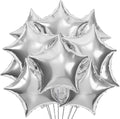 25Pcs Silver Star Shaped Balloons 18Inch Foil Mylar Balloon | Helium by Unknown