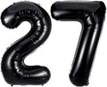 40 Inch Black 27 Balloons Giant Number 27 Balloons Black 27 Birthday Balloons by LHOAVWE