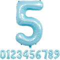40 Inch light blue Number Balloons, Helium Mylar Foil Number Balloons by Unknown