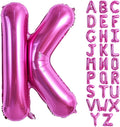 TONIFUL 40 Inch Large Rose Red Letter K Balloons Giant Hot Pink Alphabet Letter by TONIFUL