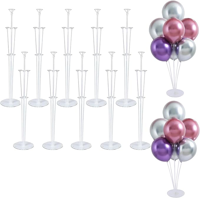 10 Sets Balloon Stand Kits, Balloon Sticks Holder by LOBUBT