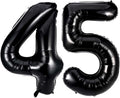 40 Inch Black 45 Balloons Giant Number 45 Balloons Black 45 Birthday Balloons by LHOAVWE