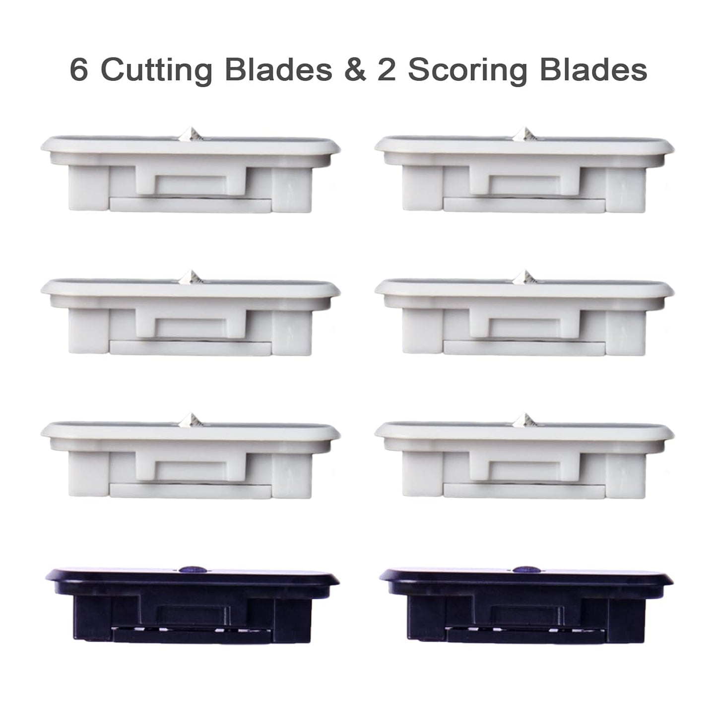 Likart 8 Pack Portable Trimmer Cutting Blades,Compatible for Cricut Paper Cutter/Cricut Roll Holder,Paper Trimmer Replacement Blades(6 Cutting Blades & 2 Scoring Blades)
