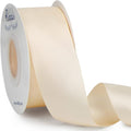 Ribbli Cream Double Faced Satin Ribbon, 1-1/2” x Continuous 25 Yards, Use by Ribbli
