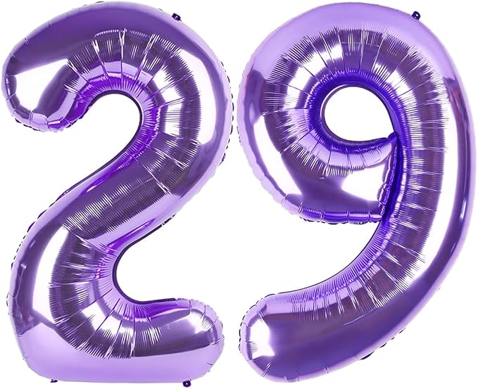 29 Balloon 40 inch Purple Number Balloons by Enyeopd