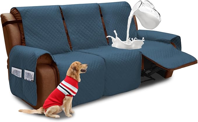 XINEAGE Water Resistant Recliner Cover, 3 seat Recliner Sofa Covers by XINEAGE