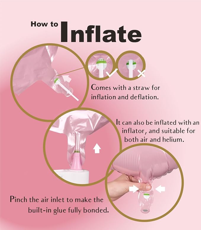 SUWEN 40 Inch Large Pink 40 Balloon Numbers Big Foil Helium Number Balloons 0-9 - Image 5