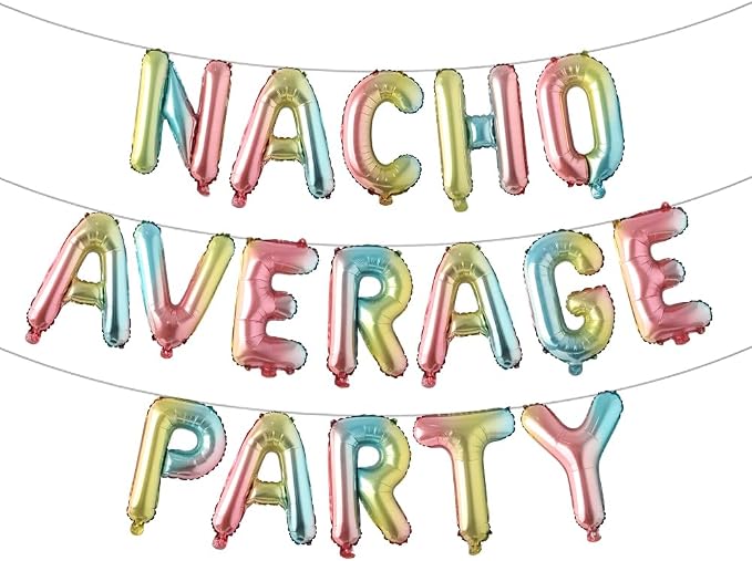 Nacho Average Party Decoration Nacho Average Party Balloons Banner Fiesta Taco by RUIANSI