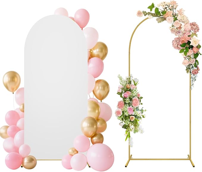 6FT Wedding Arch Backdrop Stand and Cover Set, Metal Balloon Arch Stand and by Unknown