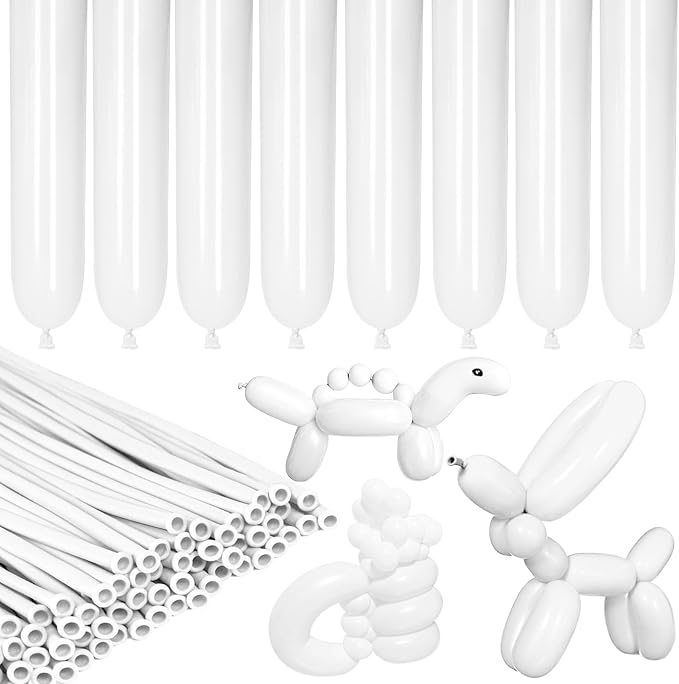 LXZFCRG 260 Balloons White Long Ballons by LXZFCRG