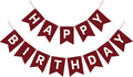 Hooqict Burgundy Happy Birthday Banner Sign by Hooqict