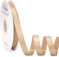 Ribbli Champagne Gold Satin Ribbon Double Faced Satin 1/2 inch x Continuous 50 by Ribbli