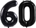 40 Inch Number Balloons 60 Black Big Giant Jumbo Number Foil Mylar Balloons by xiangsushijie