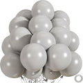 50pcs Gray Balloons, 12inch Matte Grey Balloons by ZizasAry