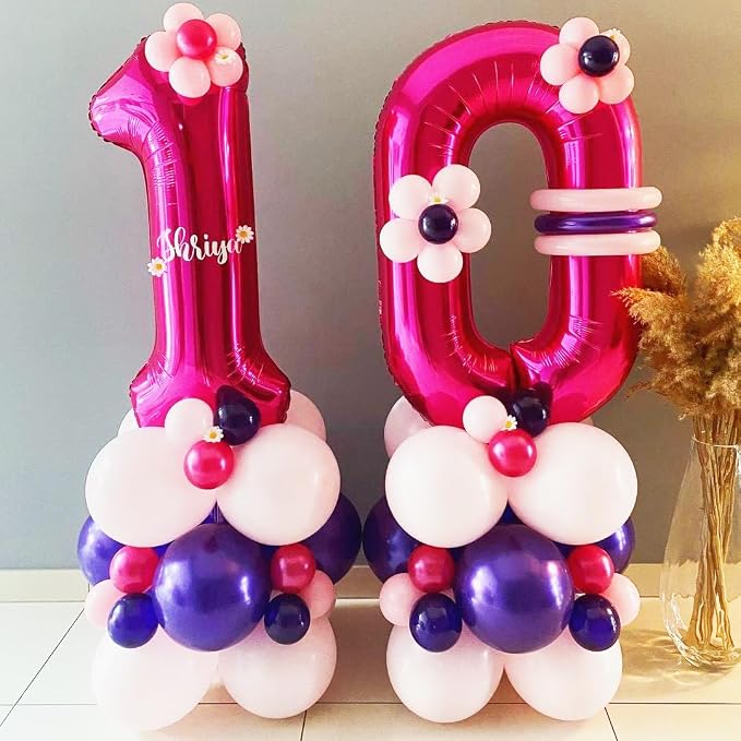 3 Balloon Number Hot Pink 3 Birthday Balloon 40 inch Foil Mylar Large 3 Balloon - Image 4