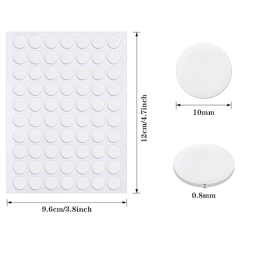 JANYUN 560 Pcs Clear Sticky Stickers Dots, 10mm Round Putty Sticky Tack | - Image 2