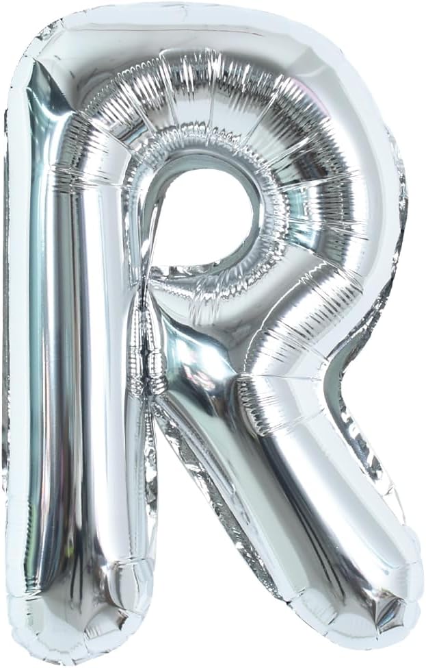 TONIFUL 40 Inch Large Silver Letter R Foil Balloons Alphabet Balloons | Giant by TONIFUL