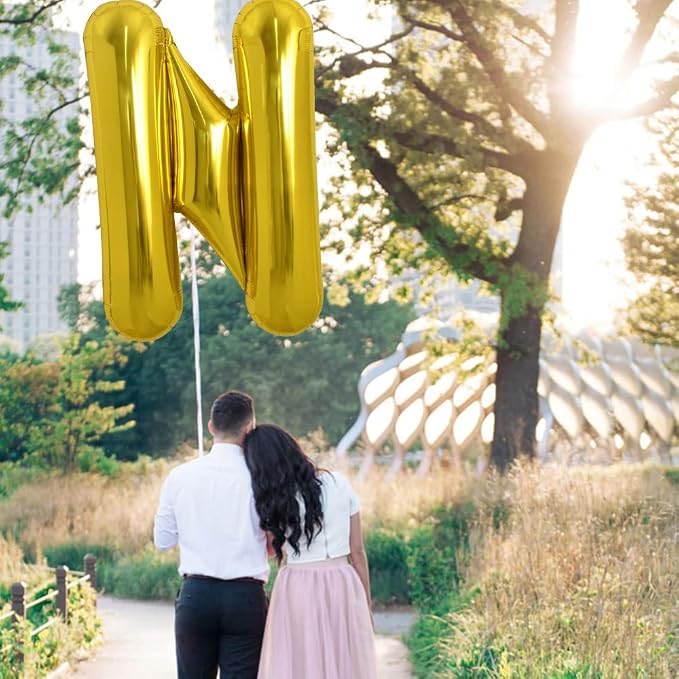 TONIFUL 40 Inch Large Gold Letter N Foil Balloons Alphabet Balloons | Giant - Image 4